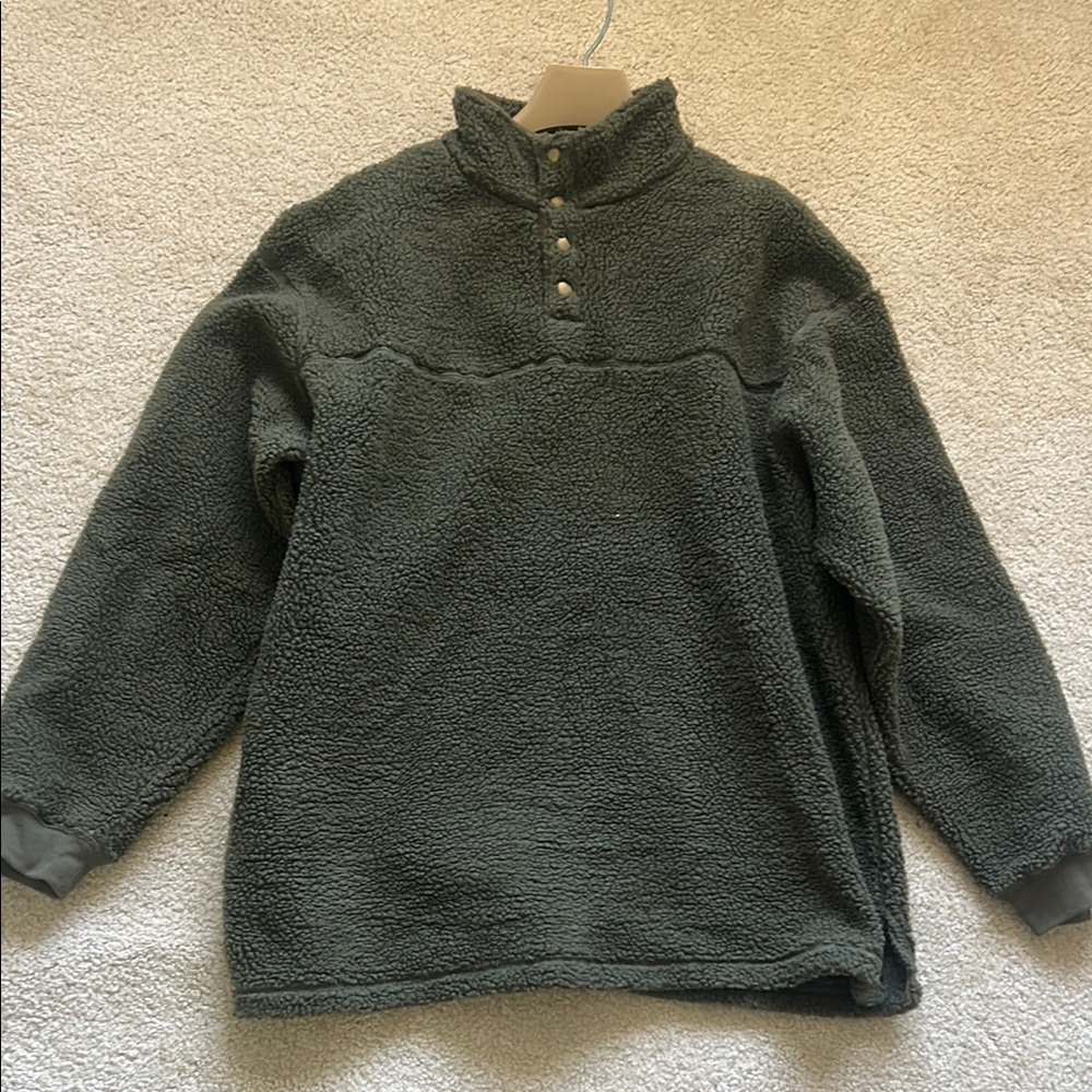 Reel Legends Men's Green Fleece Sweater